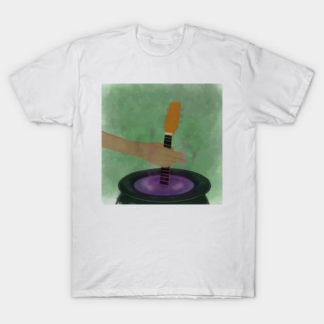 Guitar Brew Brew Witch Magic Song Witchcraft With Music T-Shirt by Crimson M Letter Store